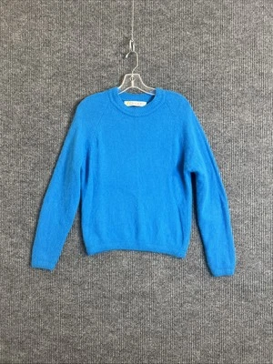 Suéter de Colección Chaus Para Mujer Cuello Redondo Talla Mediana Azul Lana de Cordero Angora Conejo Foto 1 de 4