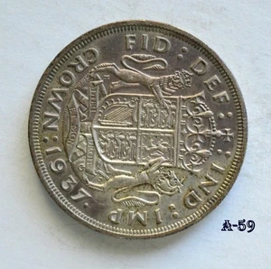 Moneda grande de plata de 1 corona del Reino Unido 1937 (A-59) envío gratuito - Imagen 1 de 2