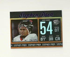 Reflectores Press Pass 2011 púrpura #34 Stephen Paea/25 Chicago Bears Cowboys - Imagen 1 de 2