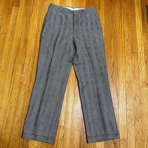 Pantalones de vestir para hombre J Press 32x32 lana espiga pata de gallo dinero antiguo - Imagen 1 de 9