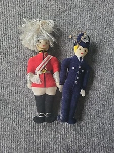 Set Vintage Nikolaus bestickt Filz Weihnachtsschmuck Garde - Bild 1 von 5