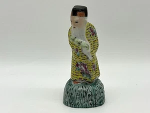 Antique Chinese Porcelain Old Man Scholar 4.75” Figurine - Picture 1 of 10
