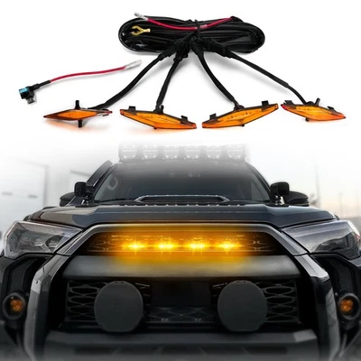 OPT7 Amber LED Grille Lighting Kit for 5th Gen Toyota 4Runner 2014-2024 - Image 1 of 4