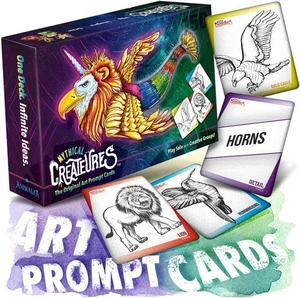 Juego de cartas Mythical Creatures Art Prompts - 150 cartas de dibujo **NUEVO** - Imagen 1 de 7