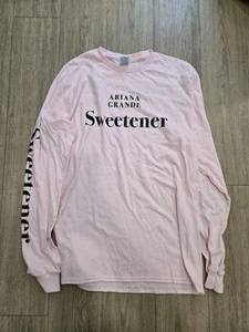 ARIANA GRANDE SWEETNER LONG SLEEVE TOUR SHIRT PINK SIZE Medium - Picture 1 of 4