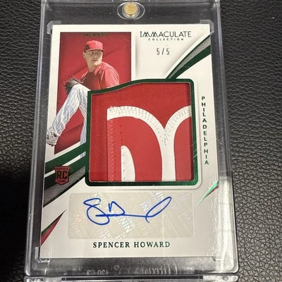 2021 Immaculate Spencer Howard Patch Auto 5/5 - Image 1 of 3