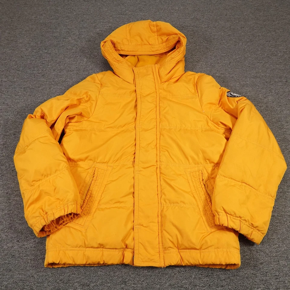 Chaqueta De Colección Abercrombie & Fitch Para Hombre Grande Amarilla Kempshall Plumón Con Capucha Años 2000 Foto 1 de 4