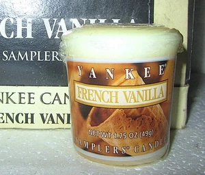 LOTE DE 6 Votivos de Muestreador "VAINILLA FRANCESA" Yankee Candle Retirados ~ Comida ~ RARO ~ NUEVO - Imagen 1 de 1