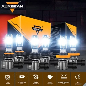 AUXBEAM LED Headlight Hi/Low Fog Light White For Mitsubishi Outlander 2007-2013 - Picture 1 of 12