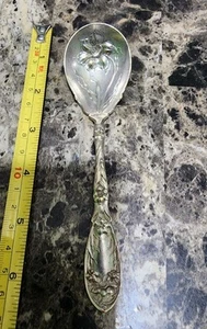 😜OXFORD ANTIK um 1908 NARZISSE A¹RT JUGENDSTIL VERSILBERTER ZUCKERLÖFFEL 🍚 - Bild 1 von 10