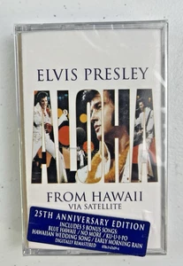 Rare! New Sealed Elvis Presley Aloha From Hawaii Via Satellite '73 Cassette Tape - Imagen 1 de 2