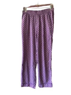 Pantalones de Pijama Victoria’s Secret Estampado Púrpura Franela con Bolsillos Acogedor Núcleo Talla S Foto 1 de 4