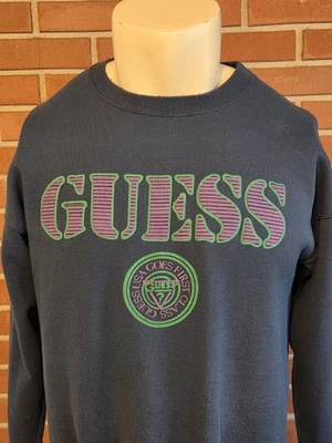 Guess Goes First Class Georges Marciano Vintage Crewneck Sweatshirt Mens Large - Image 1 of 4