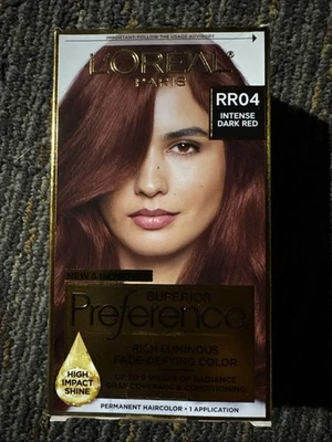 Color de cabello permanente L'Oreal Superior Preference #RR04 ROJO OSCURO INTENSO Foto 1 de 4
