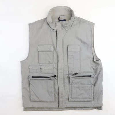 Vintage Gap Vest Jacket Size Large Gray Fleece Lined - Image 1 of 3