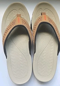 Hobibear Herren Zehenstegsandalen Indoor Outdoor Strand Flip Flop Komfort Beige/Größe 10 - Bild 1 von 8