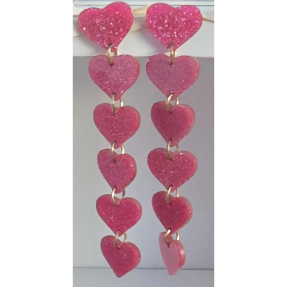 Pendientes colgantes Y2K joyas corazones amor coqueta cottagecore Foto 1 de 2