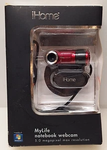iHome Mylife Notebook Webcam 5.0MP Red IH-W312NR New Open Box 300K CMOS Sensor - Picture 1 of 8