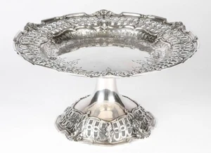  Vintage Reed & Barton Sterling Silver Repousse Compote Centerpiece - Picture 1 of 12