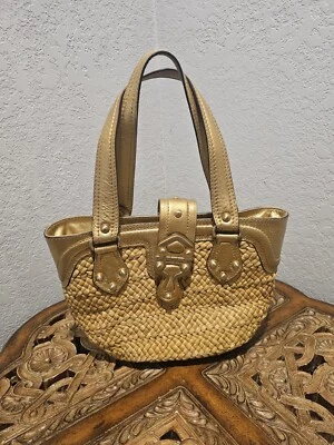 Michael By Michael Kors Santorini Raffia Tote With Beautiful Leather Accents - Image 1 of 4