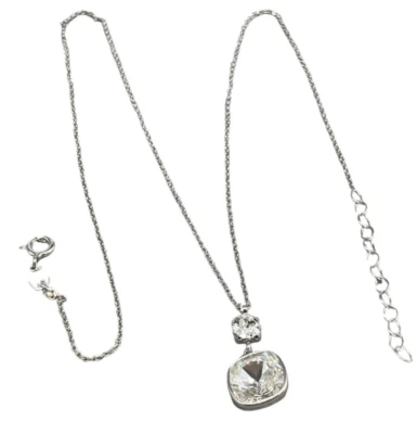 Collana donna argento 925 puntoluce doppio brillante catenina regolabile firmata - Immagine 1 di 4
