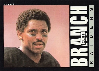 1985 Topps Football Cliff Branch Los Angeles Raiders #286 - Image 1 of 2