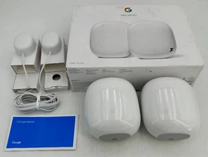 (PAQUETE DE DOS) Routers Google Nest Wifi Pro, Snow, GA03689-US - Imagen 1 de 3
