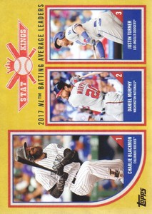 2018 Topps Big League Gold #315 Charlie Blackmon/Daniel Murphy/Justin Turner