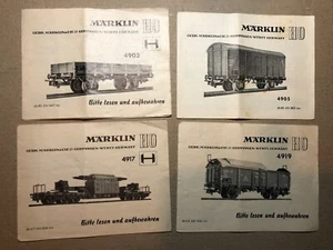 MÄRKLIN H0 Bausatzanleitungen für 4 Güterwagen: 4903, 05, 17 und 4919 s.Fotos - Bild 1 von 2