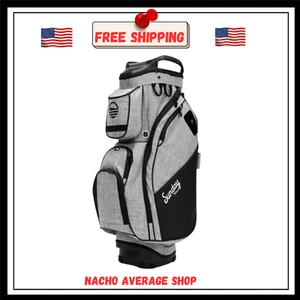Sunday Golf Pacific Golf Cart Bag Black Pockets 14 Way Silencer Top - Picture 1 of 9