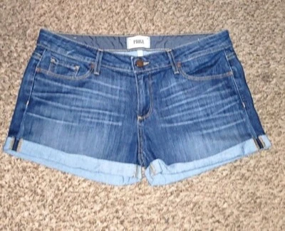 Pantalones cortos de mezclilla Paige Jimmy Jimmy para mujer talla 29 puños desgastados 33 pulgadas cintura b11 Foto 1 de 4
