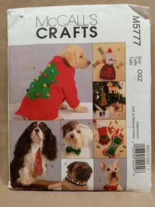 Patrón de costura M5777 de McCall para artículos y adornos de regalo para perros - UNCUT - Imagen 1 de 1