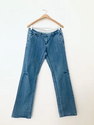 Virgin Only Women's Size 11 30”W Blue Jean Pants Inseam 32” Low Rise 8” Hips 42” - Image 1 of 4