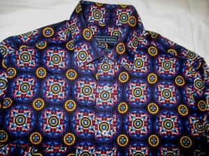 NEAR NEW DAVID SMITH AUSSIE DESIGNER MENS NICE BRIGHT PATTERNED SHIRT XS - Picture 1 of 2
