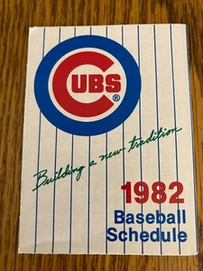 CHICAGO CUBS 1982 POCKET SPIELPLAN (OLD STYLE GOD'S COUNTRY) NM/MINT - Bild 1 von 2