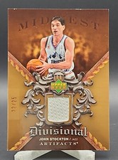 2007-08 Upper Deck Artifacts Divisional Gold /25 John Stockton #DA-ST Patch HOF