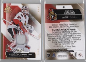 2015-16 SP Game-Used Spectrum Gold Prime Jersey /99 Andrew Hammond #50