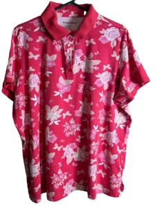 Woman Within Damen Plus Rosa Blumen Poloshirt Größe 1X (22/24) - Bild 1 von 5