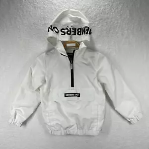 Members Only Windbreaker Jacket Kids 5 White Sport Youth Hoodie 1/4 Zip - Picture 1 of 14
