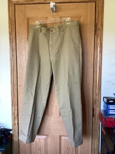 L.L. Bean Natural Fit Mens Flannel Lined Khaki Pants 35X29 - Picture 1 of 7