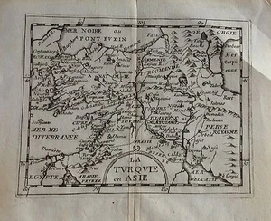 Turkey , La Turquie en Asie. Mapa original de Pierre du Val,1676 - Imagen 1 de 1