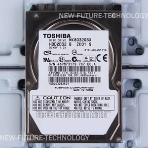 For TOSHIBA MK8032GSX 80 GB HDD 2.5" 8 MB 5400 RPM SATA Laptop Hard Disk Drive - Picture 1 of 2