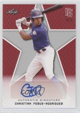 2020 Leaf Perfect Game National Showcase Red /5 Christian Febus-Rodriguez Auto