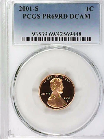 2001-S 1C Lincoln Memorial  PCGS PR69RD DCAM 22stt0621 Cover