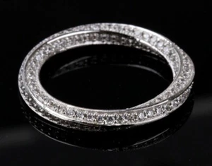2 CT Minimalist Round Cut Moissanite Proposal Gift Ring 14K White Gold Plated - Picture 1 of 5