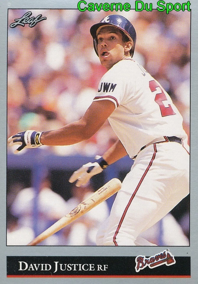 404   DAVID JUSTICE    ATLANTA BRAVES  BASEBALL CARD LEAF 1992 - Photo 1/1