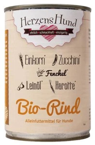 Herzenshund Bio Rindfleisch | 12x400g Hundenassfutter - Bild 1 von 1