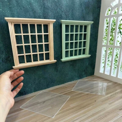 1/12 Scale Dollhouse Miniatures Furniture Vintage Window Frame Garden Handmade - Image 1 of 4