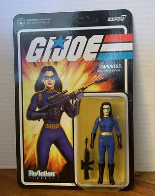 Figuras de reacción Super7 2021 ~ GIJOE BARONESS - Oficial de inteligencia ~ sin perforar como nuevas Foto 1 de 4