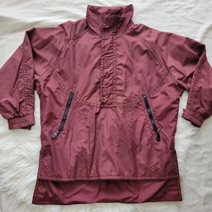 Vintage Tech 1/2 Zip Mens Windbreaker Jacket Size Medium Red 1990's - Picture 1 of 10